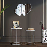 TAVOLINETTI WHITE HARTS COPPIA CM Ø 43X60-38X55