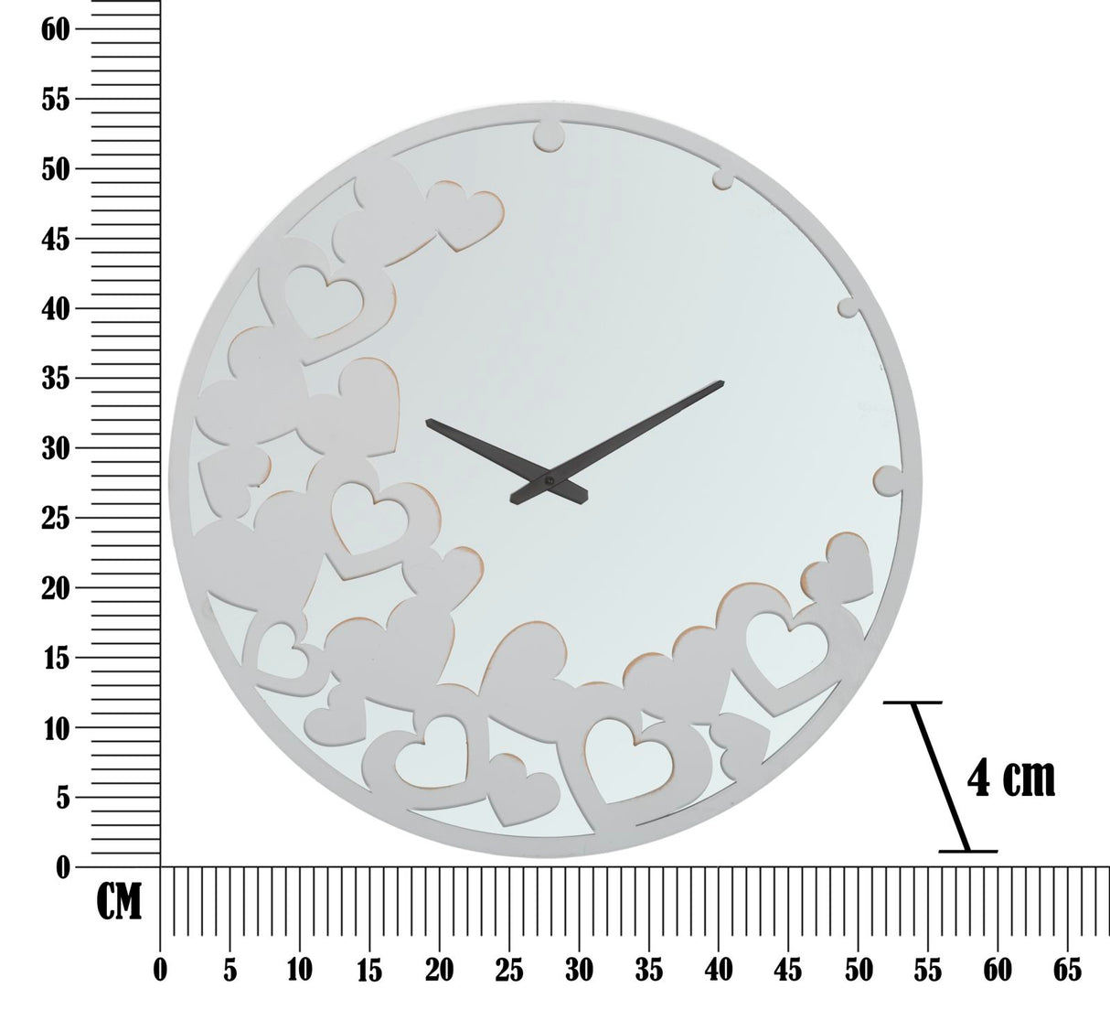 OROLOGIO WHITE HEART CM Ø 55X4