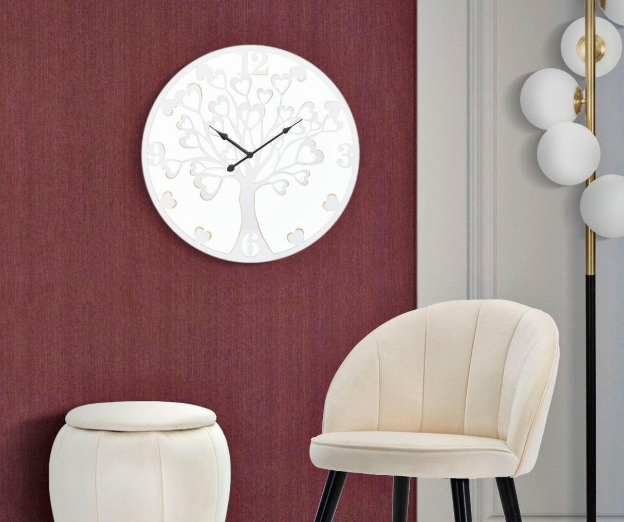 OROLOGIO DA MURO HEART/TREE Ø 55X4,5