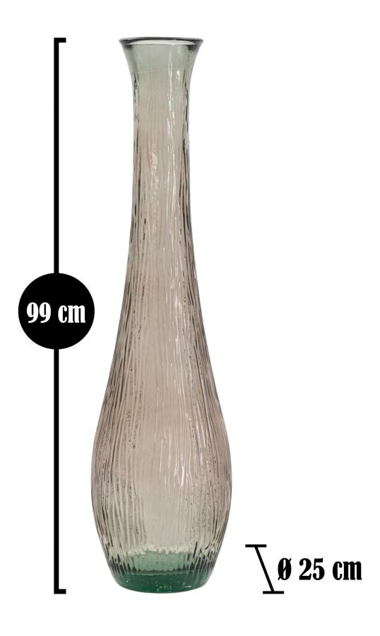 VASO JARRON ARABE VETRO RICICLATO BROWN CM Ø 25X99 (MADE IN SPAIN)