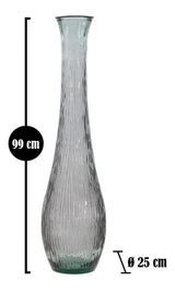 VASO JARRON ARABE VETRO RICICLATO FUMO CM Ø 25X99 (MADE IN SPAIN)