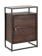 COMODINO 1DOOR BURN CM 45X30X66 (LEGNO DI ACACIA NILOTICA)