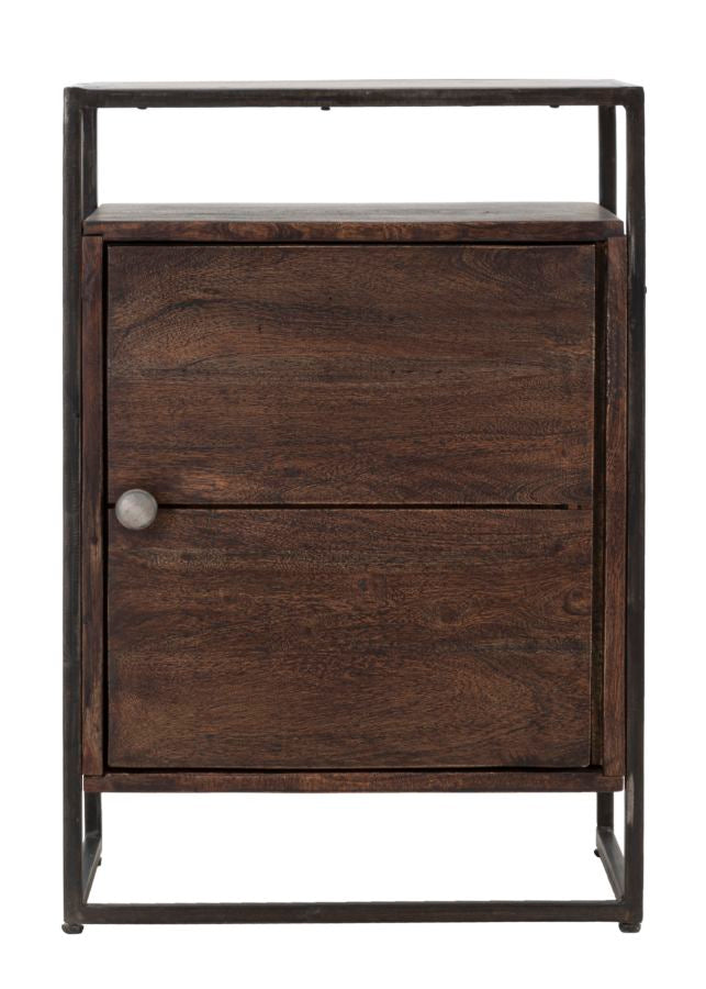 COMODINO 1DOOR BURN CM 45X30X66 (LEGNO DI ACACIA NILOTICA)