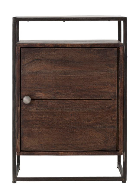 COMODINO 1DOOR BURN CM 45X30X66 (LEGNO DI ACACIA NILOTICA)