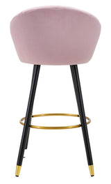 SGABELLO BAR PRAGUE ROSA CM 55X56X104