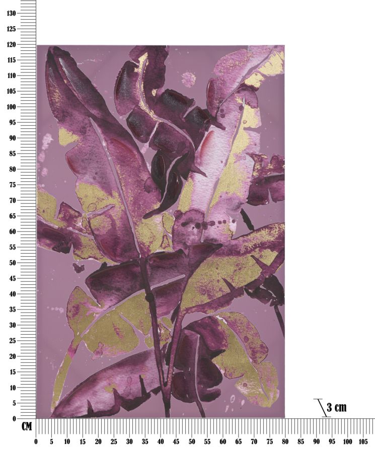 STAMPA DIPINTA DARK LEAVES CM 80X3X120
