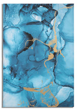 STAMPA DIPINTA BLU REY CM 80X3X120