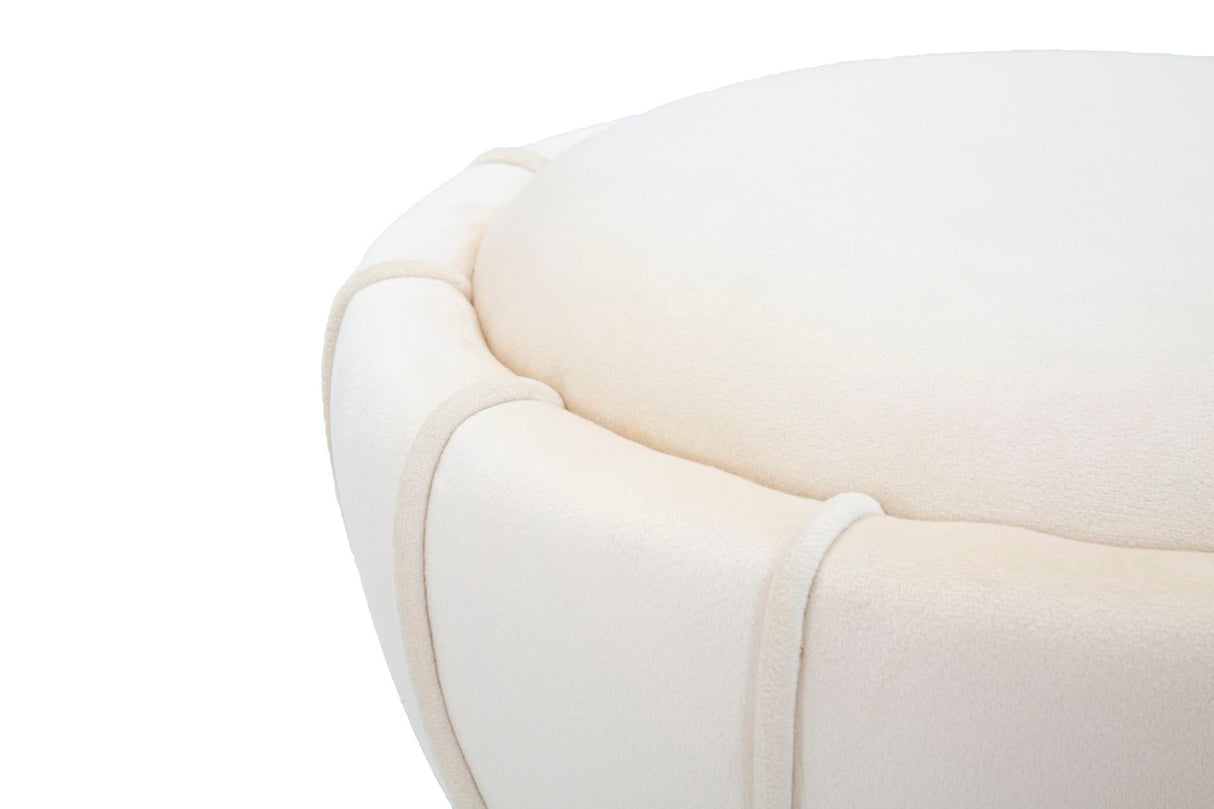 SGABELLO FLOWER CREMA CM Ø 40X44