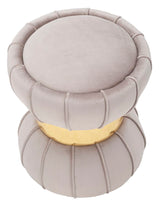 SGABELLO FLOWER GRIGIO CM Ø 40X44