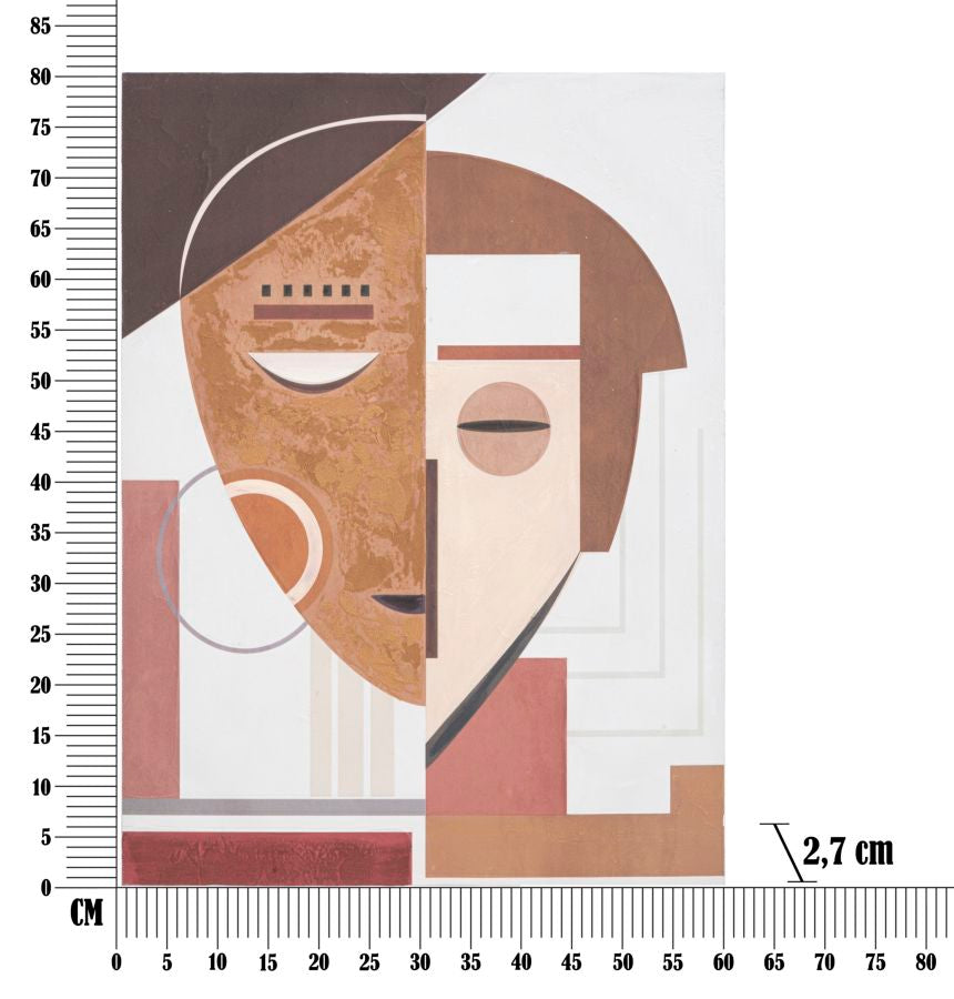 DIPINTO SU TELA ETHNIC FACE CM 60X2,7X80