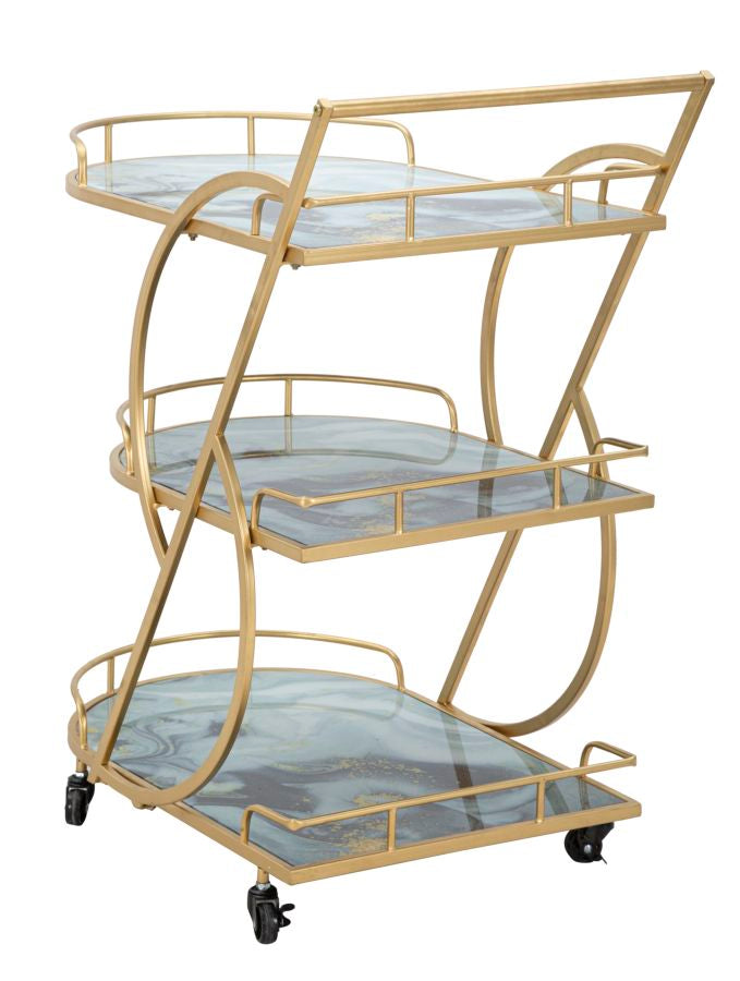 CARRELLO MARBLE GLASS MIX CM 71X45,5X84,5