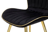 SEDIA PARIS SPACE NERA /GOLD SET 2 PZ CM 46X58X77