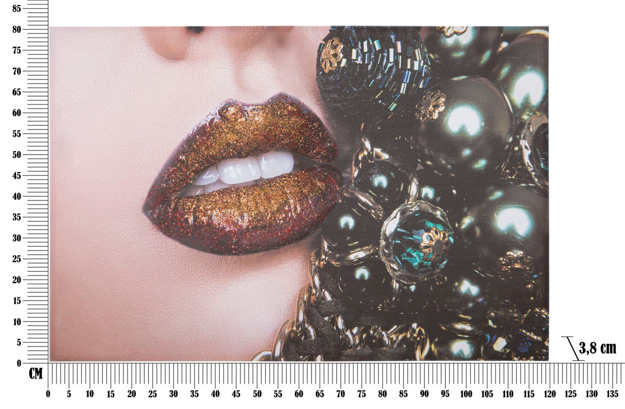 STAMPA SU TELA BEAUTIFUL LIPS CM 120X3,8X80