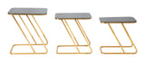 TAVOLINETTI SIMPLE SET 3PZ CM 44X50,5X55,5-39X49X51-34X47X45
