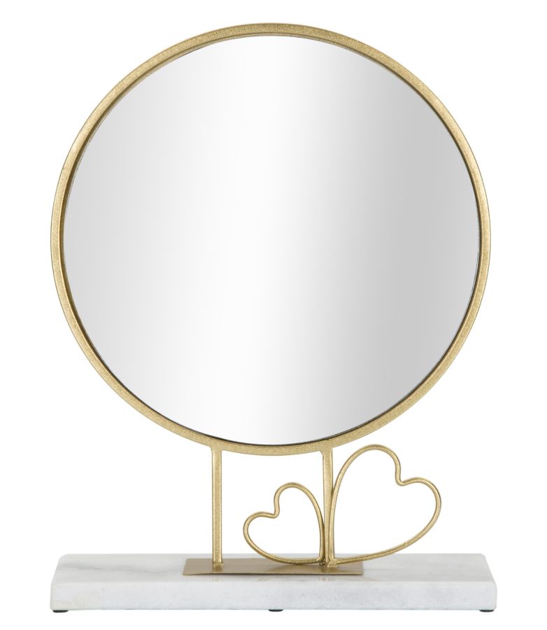 SPECCHIO DA APPOGGIO HEART CM 30X9X39