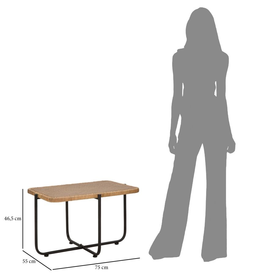 TAVOLO DA CAFFE' CEBU CM 75X55X46,5