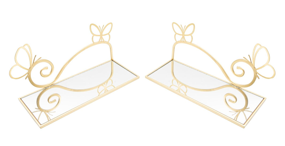 COMODINO MENSOLA BUTTERFLY COPPIA CM 41,5X18X21
