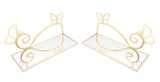 COMODINO MENSOLA BUTTERFLY COPPIA CM 41,5X18X21
