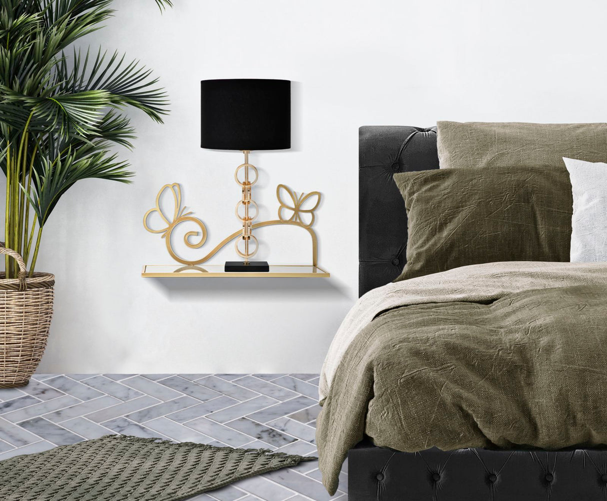 COMODINO MENSOLA BUTTERFLY COPPIA CM 41,5X18X21