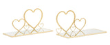 COMODINO MENSOLA HEARTS COPPIA CM 41