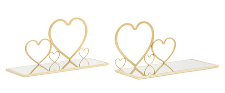 COMODINO MENSOLA HEARTS COPPIA CM 41