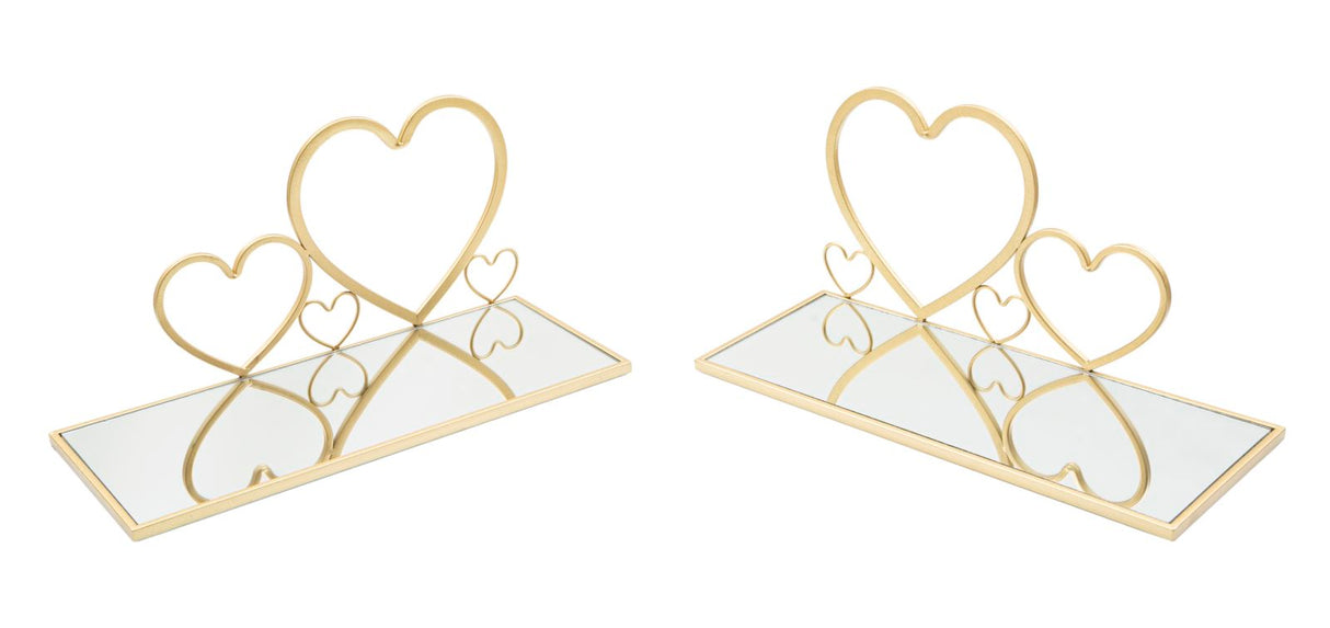 COMODINO MENSOLA HEARTS COPPIA CM 41,5X18X21
