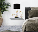 COMODINO MENSOLA HEARTS COPPIA CM 41,5X18X21