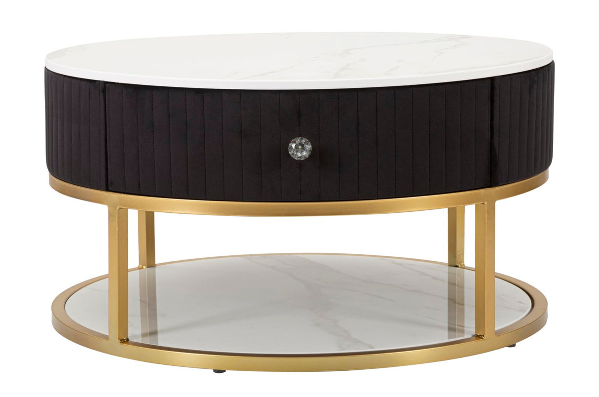 TAVOLO DA CAFFE' MONTPELLIER NERO CM Ø 75X36