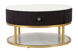 TAVOLO DA CAFFE' MONTPELLIER NERO CM Ø 75X36