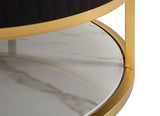 TAVOLO DA CAFFE' MONTPELLIER NERO CM Ø 75X36