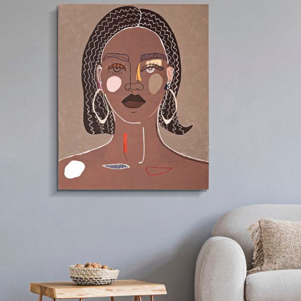 DIPINTO SU TELA TRIBAL -A- FERRETTI