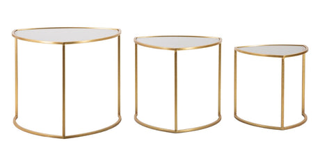 TAVOLINETTI DA CAFFE' TRIANGLE SET 3 PZ CM Ø 60X50-50X45-40X40
