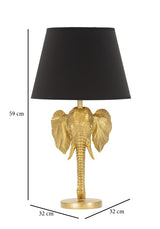 LAMPADA DA TAVOLO ELEFANTE CM Ø 32X59