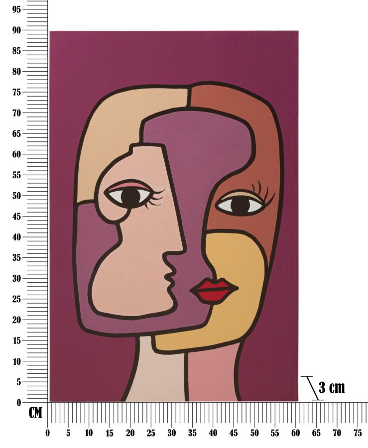 STAMPA DIPINTA FACES NEW -A- CM 60X3X90