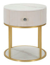 COMODINO MONTPELLIER CREMA CM Ø 42X48
