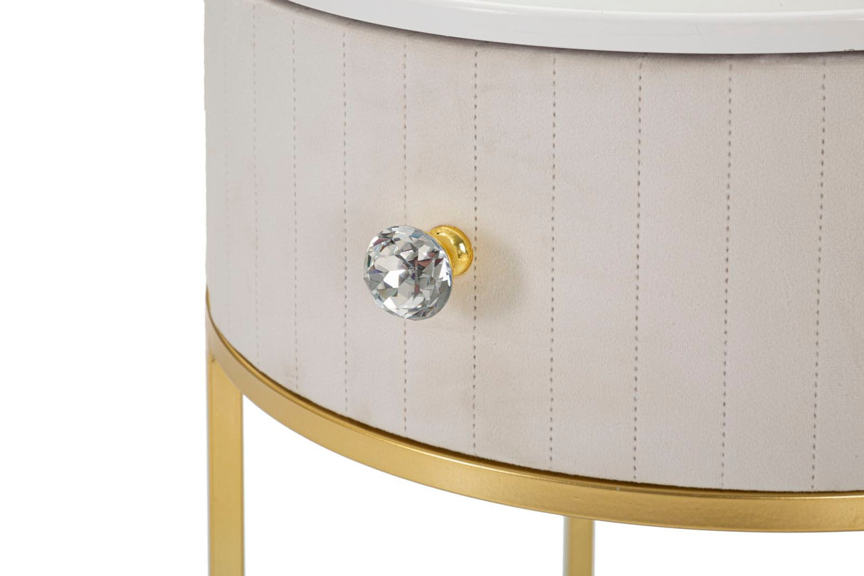 COMODINO MONTPELLIER CREMA - FERRETTI