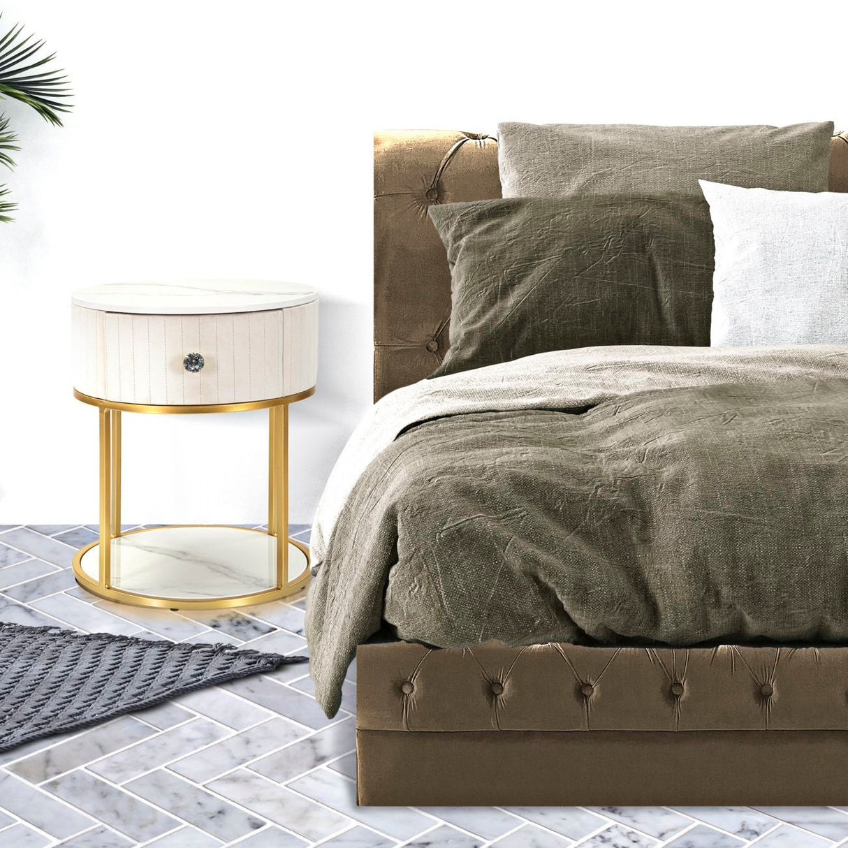 COMODINO MONTPELLIER CREMA - FERRETTI