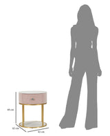 COMODINO MONTPELLIER ROSA CM Ø 42X48