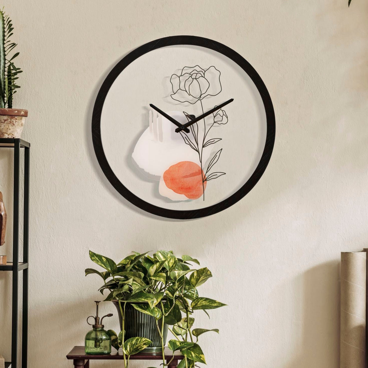 OROLOGIO DA MURO FLOWER -A- CM Ø 40X3,5