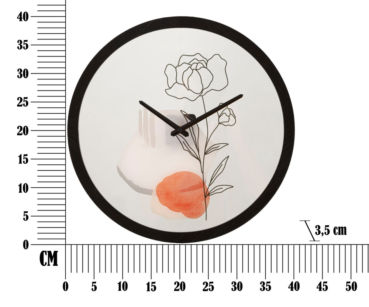 OROLOGIO DA MURO FLOWER -A- CM Ø 40X3,5