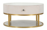 TAVOLO DA CAFFE' MONTPELLIER CREMA CM Ø 75X36