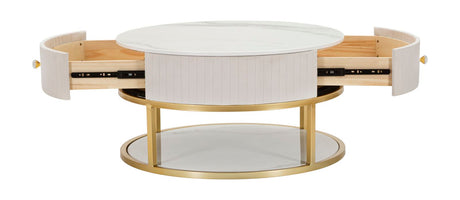 TAVOLO DA CAFFE' MONTPELLIER CREMA CM Ø 75X36