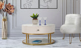 TAVOLO DA CAFFE' MONTPELLIER CREMA CM Ø 75X36