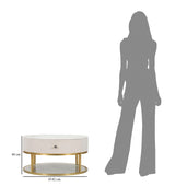 TAVOLO DA CAFFE' MONTPELLIER CREMA CM Ø 75X36