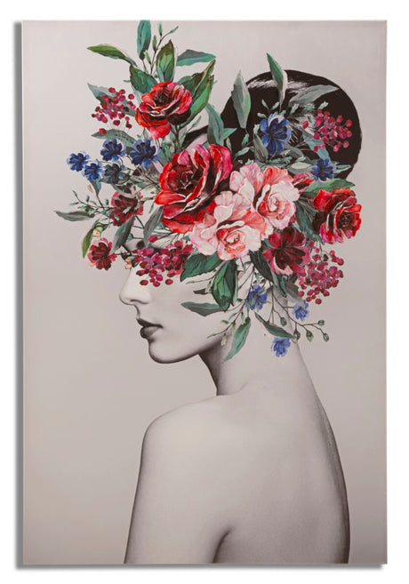STAMPA DIPINTA LADY FLOWER -A- CM 80X2