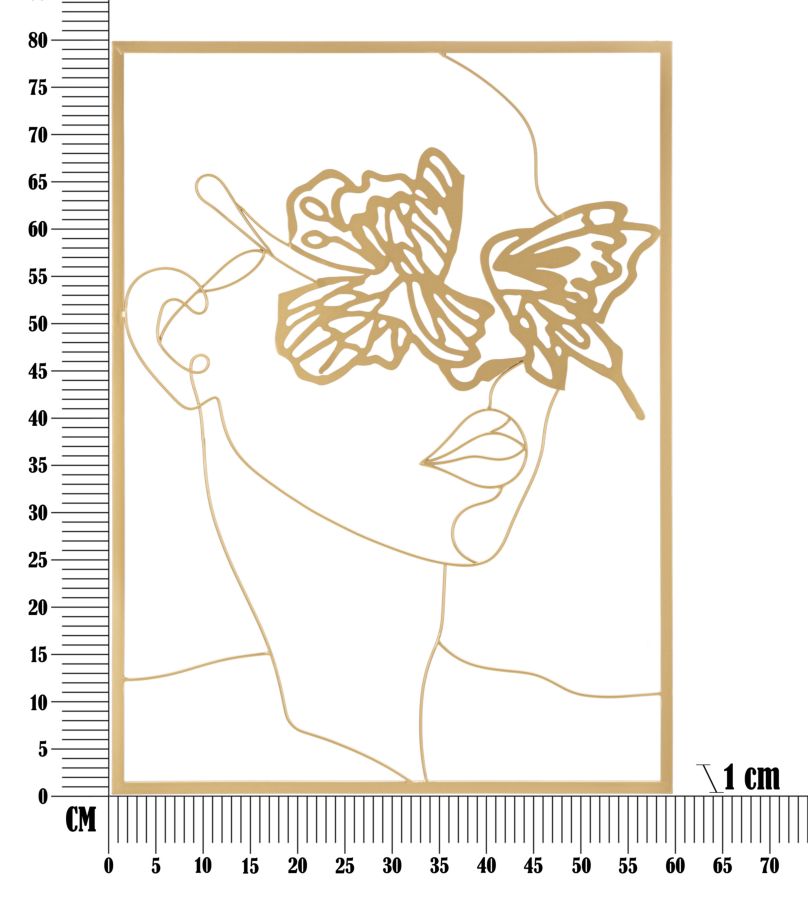 PANNELLO IN FERRO GOLD FACE CM 60X1X80