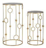 TAVOLINETTO CAGE COPPIA CM Ø 50X100-40X80
