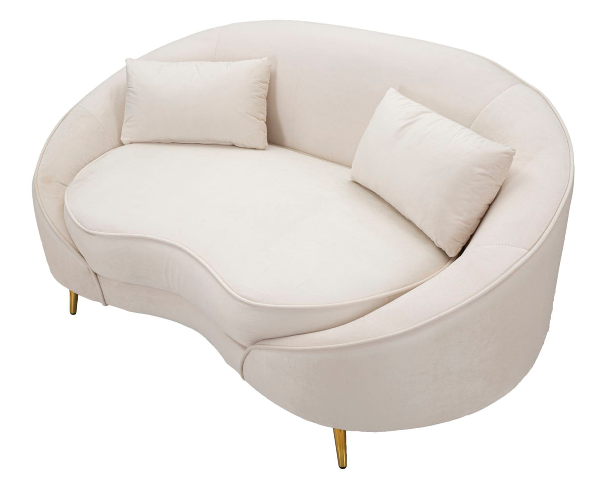 DIVANETTO 2 POSTI OSLO C/CUSCINI CREMA - FERRETTI