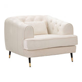 POLTRONA PRAGA CREMA CM 93X86X71