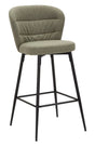 SGABELLO BAR LOSANNA VERDE SET 2 PZ CM 52X59X108